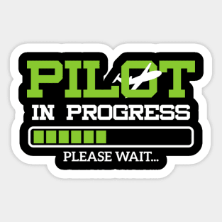 Pilot In Progress Flight Student Sticker